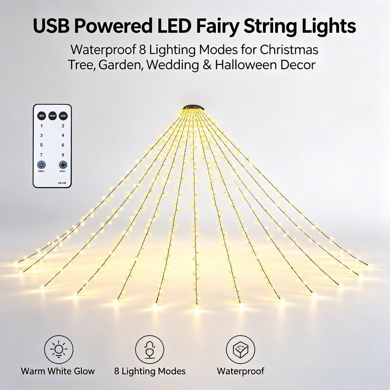 Wedding Led - USB LED 요정 스트링 조명, 방수