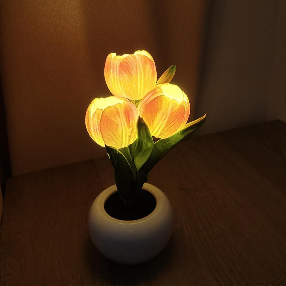 LED 튤립 램프 나이트 로맨틱 화분 튤립 테이블 램프 - Wedding Led 리뷰 및 가격