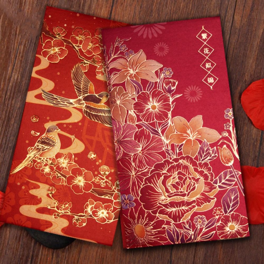 12pcs 핫 스탬핑 중국 새해 빨간 봉투 축복 직사각 - Wedding Envelopes 리뷰 및 가격