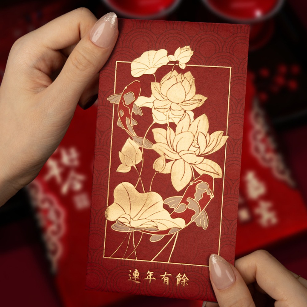 12pcs 핫 스탬핑 중국 새해 빨간 봉투 축복 직사각 - Wedding Envelopes 리뷰 및 가격