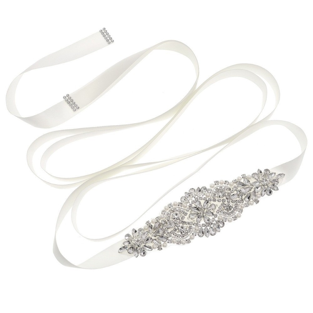 패션 리본 신부 벨트 실버 롱 웨딩 벨트 라인스톤 한국 - Bridal Sash Ribbon 리뷰 및 가격