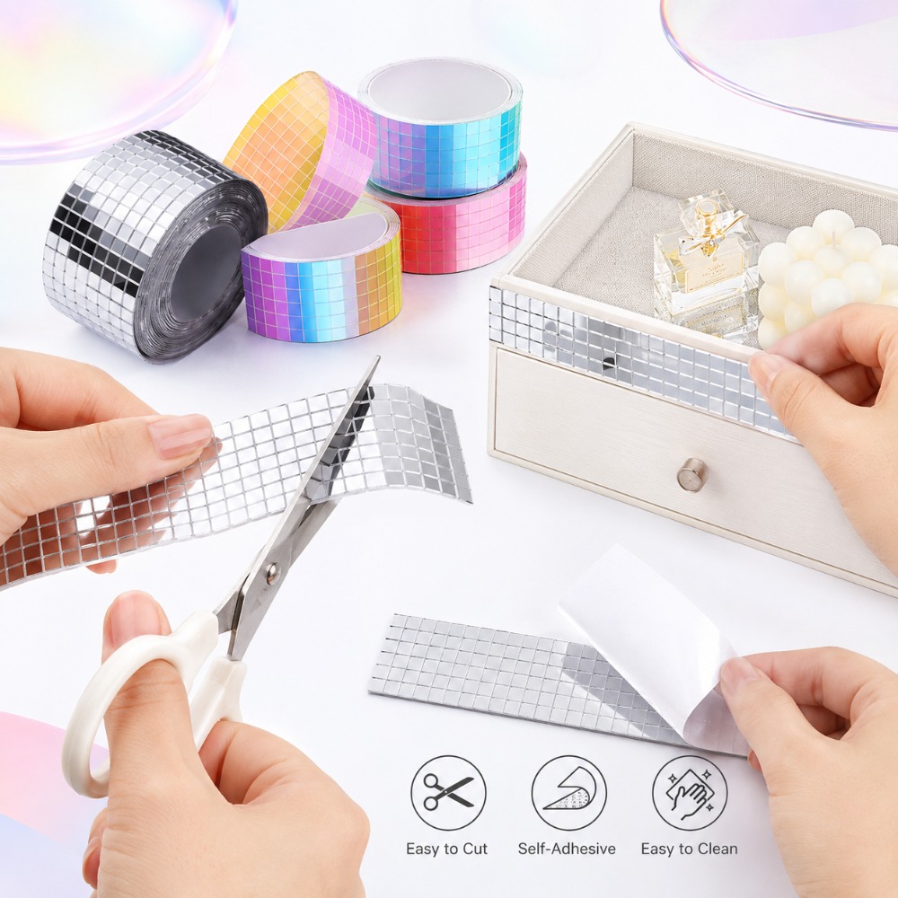 미니 사각형 거울 모자이크 타일 DIY 욕실 수제 홈  - Wedding Bathroom Supply Kit 리뷰 및 가격